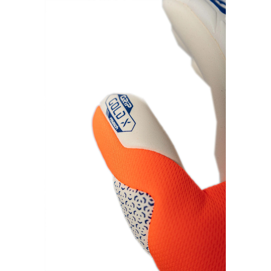 Gants gardien Reusch Attrakt Gold x Gardian bleu orange