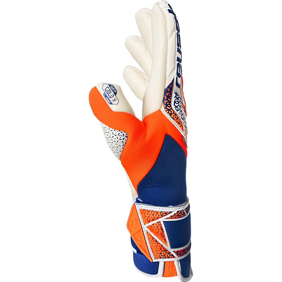 Gants gardien Reusch Attrakt Gold x Gardian bleu orange