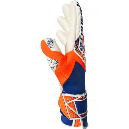 Gants gardien Reusch Attrakt Gold x Gardian bleu orange