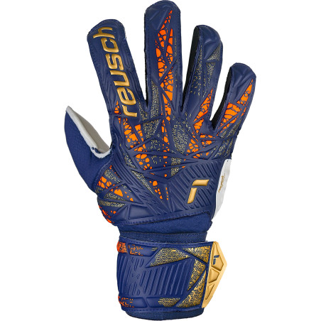 Gants gardien Reusch Attrakt Solid blanc bleu