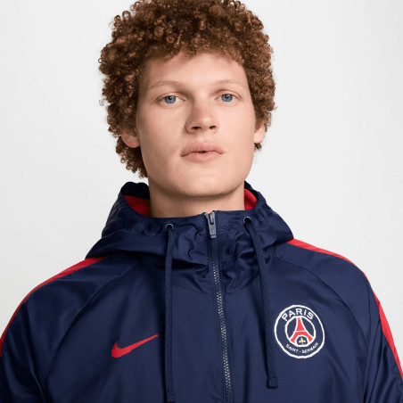 Veste survêtement PSG Woven bleu marine
