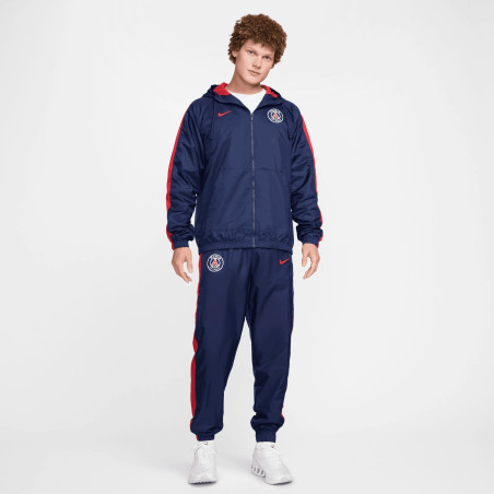 Veste survêtement PSG Woven bleu marine