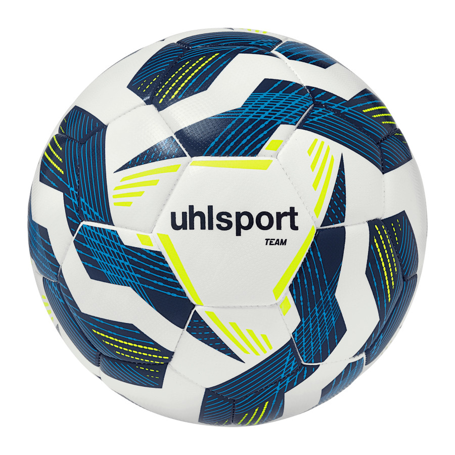 Ballon Uhlsport Team blanc bleu jaune