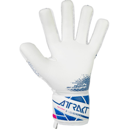 Gants gardien Reusch Attrakt Re Grip NC blanc bleu