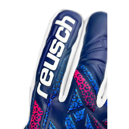 Gants gardien Reusch Attrakt Re Grip NC blanc bleu