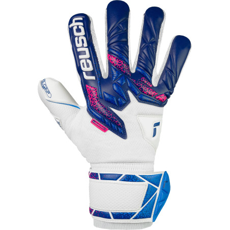 Gants gardien Reusch Attrakt Re Grip NC blanc bleu