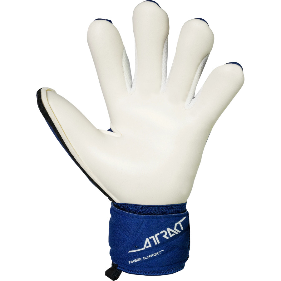 Gants gardien junior Reusch Attrakt Freegel Gold x Finger Support bleu