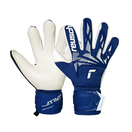 Gants gardien junior Reusch Attrakt Freegel Gold x Finger Support bleu