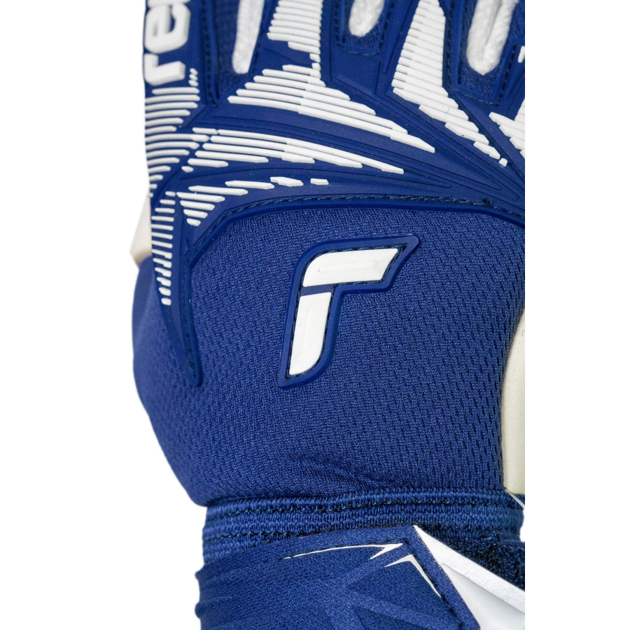 Gants gardien junior Reusch Attrakt Freegel Gold x Finger Support bleu