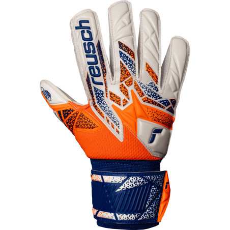 Gants gardien junior Reusch Attrakt Silver blanc orange