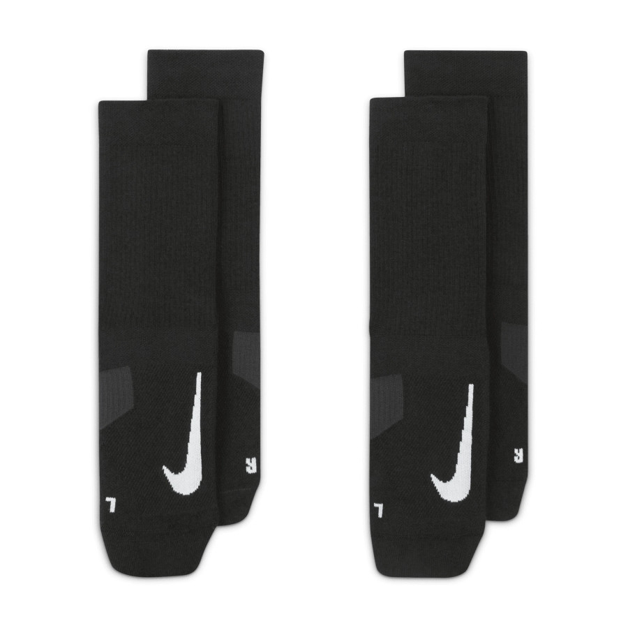 Lot 2 paires chaussettes hautes Nike Multiplier noir