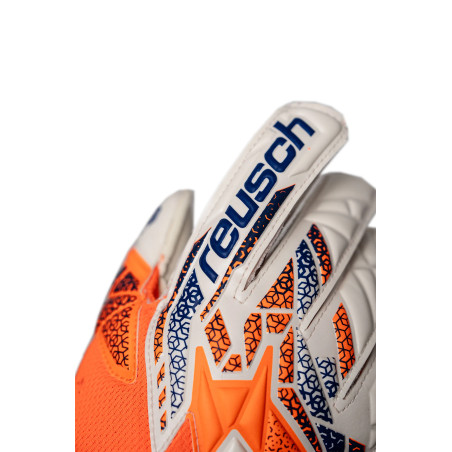 Gants gardien junior Reusch Attrakt Silver blanc orange