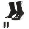 Lot 2 paires chaussettes hautes Nike Multiplier noir