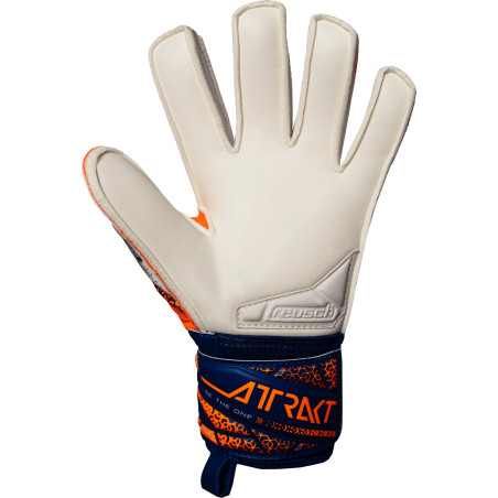 Gants gardien junior Reusch Attrakt Silver blanc orange