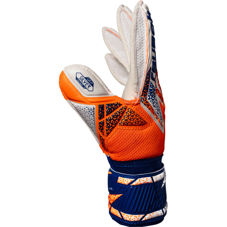 Gants gardien junior Reusch Attrakt Silver blanc orange