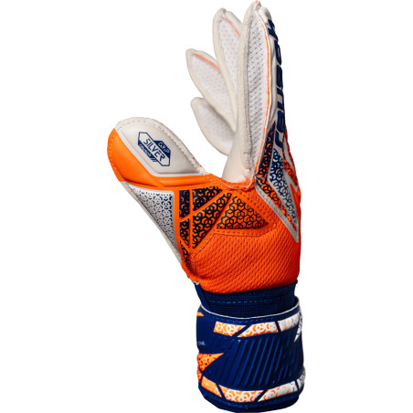 Gants gardien junior Reusch Attrakt Silver blanc orange
