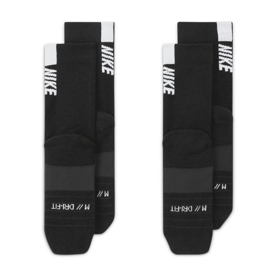 Lot 2 paires chaussettes hautes Nike Multiplier noir