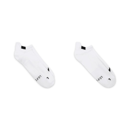 Lot 2 paires chaussettes invisibles Nike Multiplier blanc