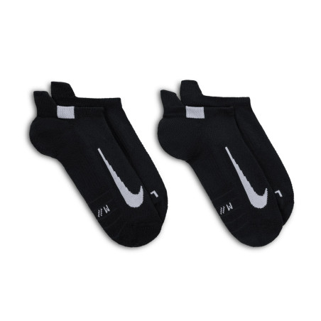 Lot 2 paires chaussettes invisibles Nike Multiplier noir