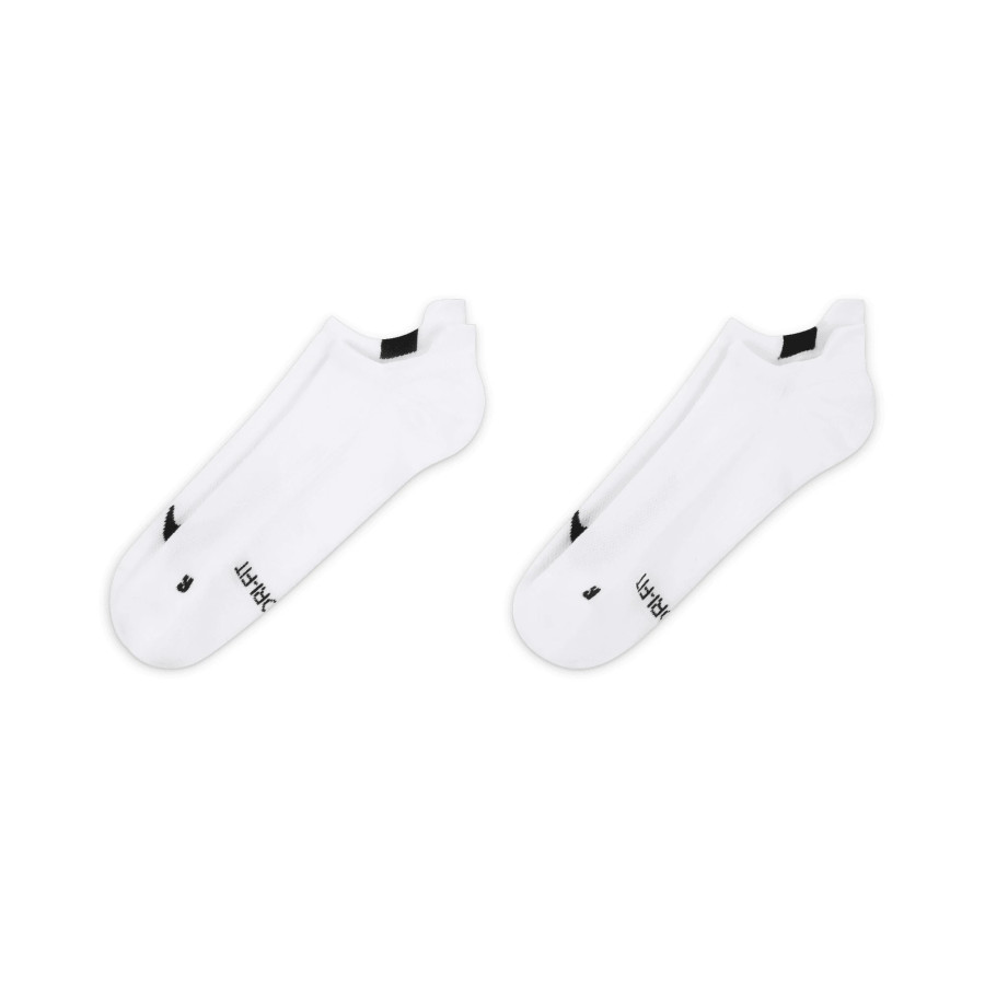 Lot 2 paires chaussettes invisibles Nike Multiplier blanc