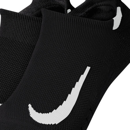 Lot 2 paires chaussettes invisibles Nike Multiplier noir