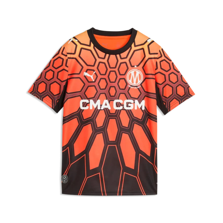 Maillot gardien junior OM noir orange 2026/27