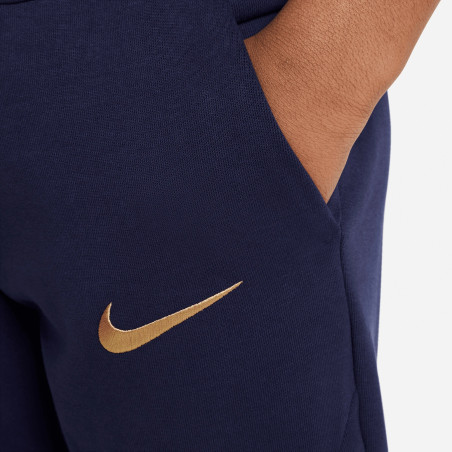 Pantalon survêtement junior Equipe de France Tech Fleece bleu
