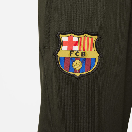 Pantalon survêtement junior FC Barcelone vert kaki
