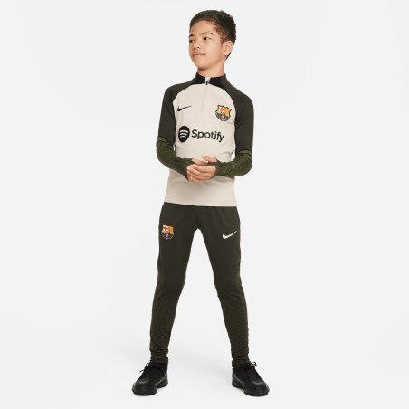 Pantalon survêtement junior FC Barcelone vert kaki