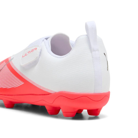 Puma Ultra 7 Play V junior FG/AG blanc rouge