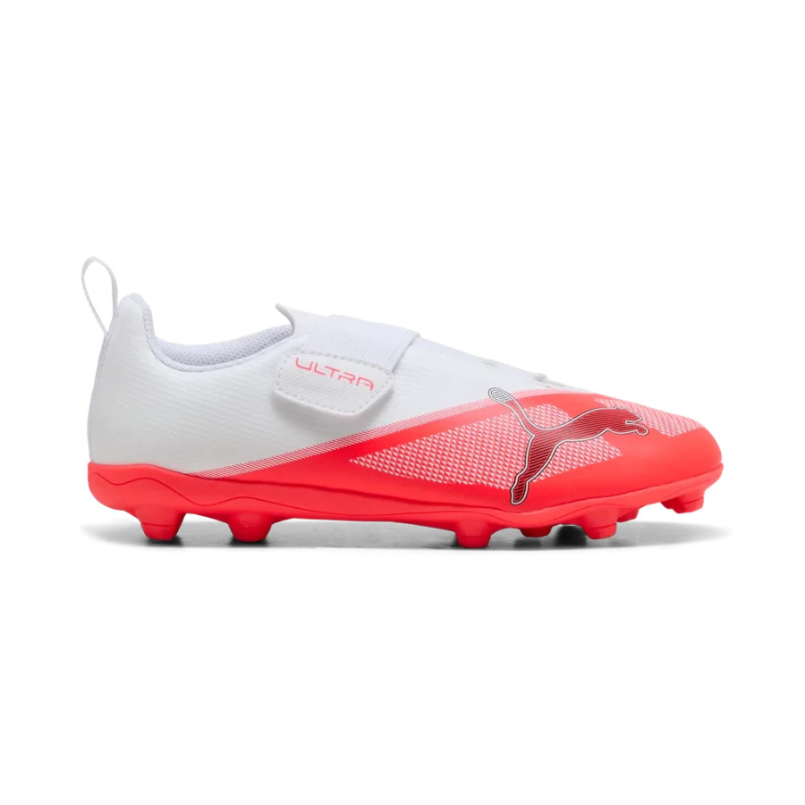 Puma Ultra 7 Play V junior FG/AG blanc rouge