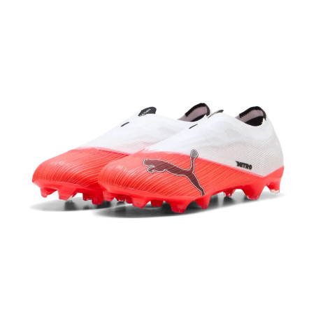 Puma Ultra Nitro 7 Match Laceless FG/AG blanc rouge
