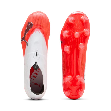 Puma Ultra Nitro 7 Match Laceless FG/AG blanc rouge