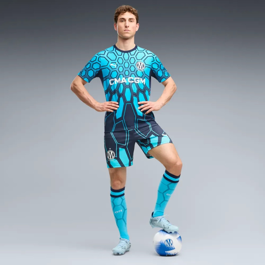 Short gardien OM bleu marine bleu ciel 2026/27