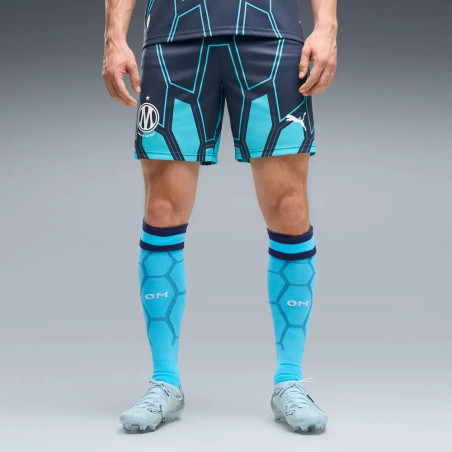 Short gardien OM bleu marine bleu ciel 2026/27