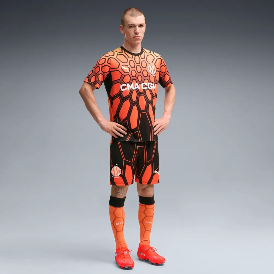 Short gardien OM noir orange 2026/27