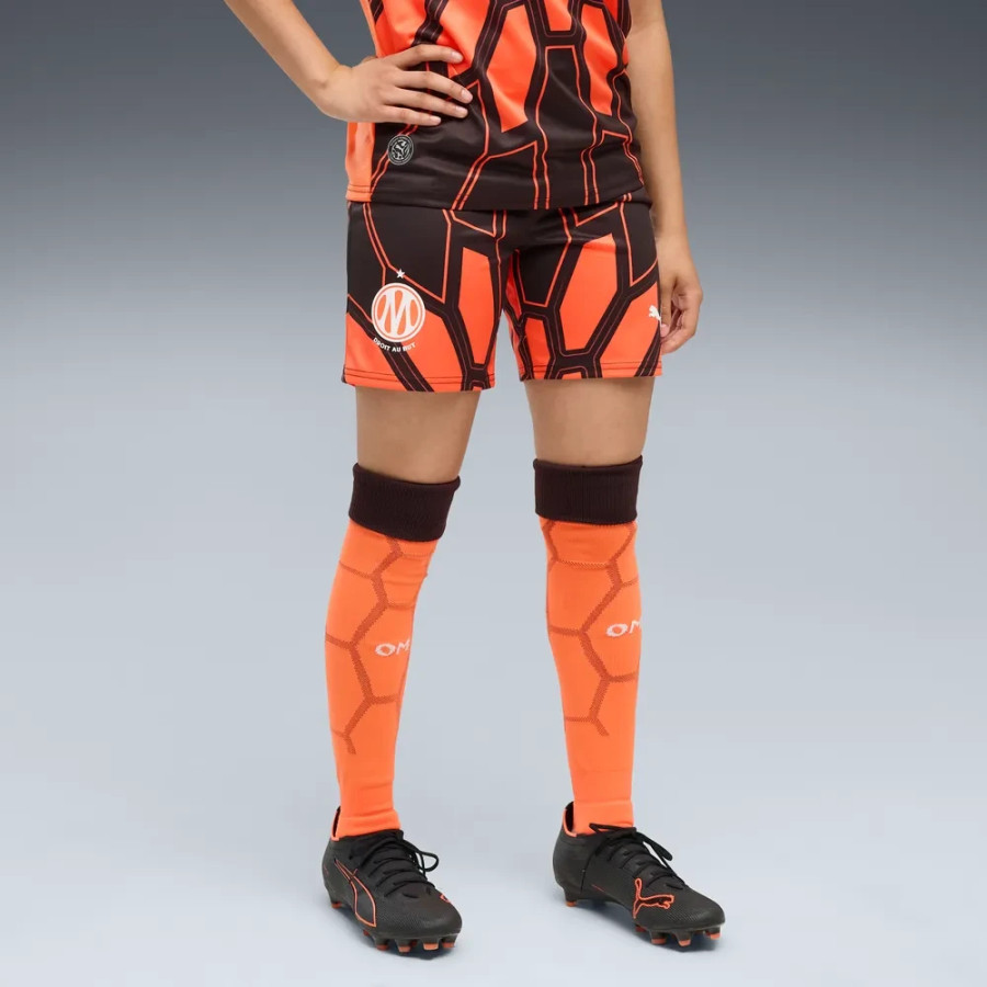 Short gardien junior OM noir orange 2026/27