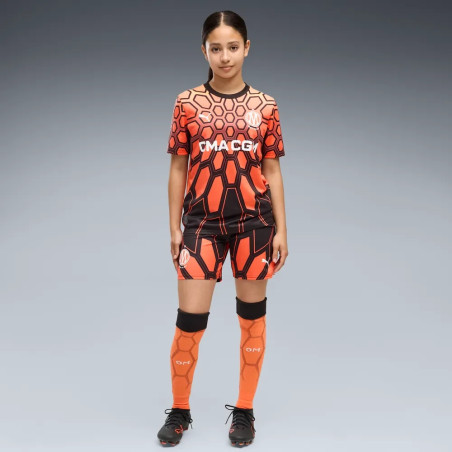 Short gardien junior OM noir orange 2026/27