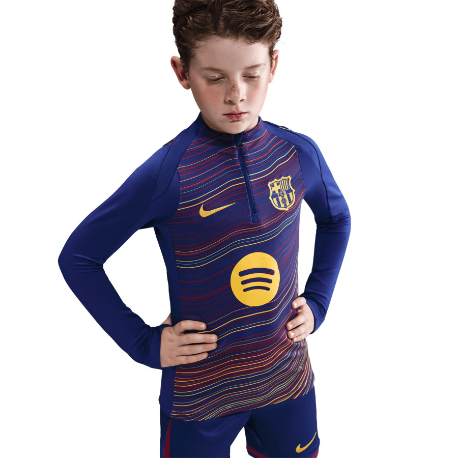 Sweat avant match junior FC Barcelone bleu