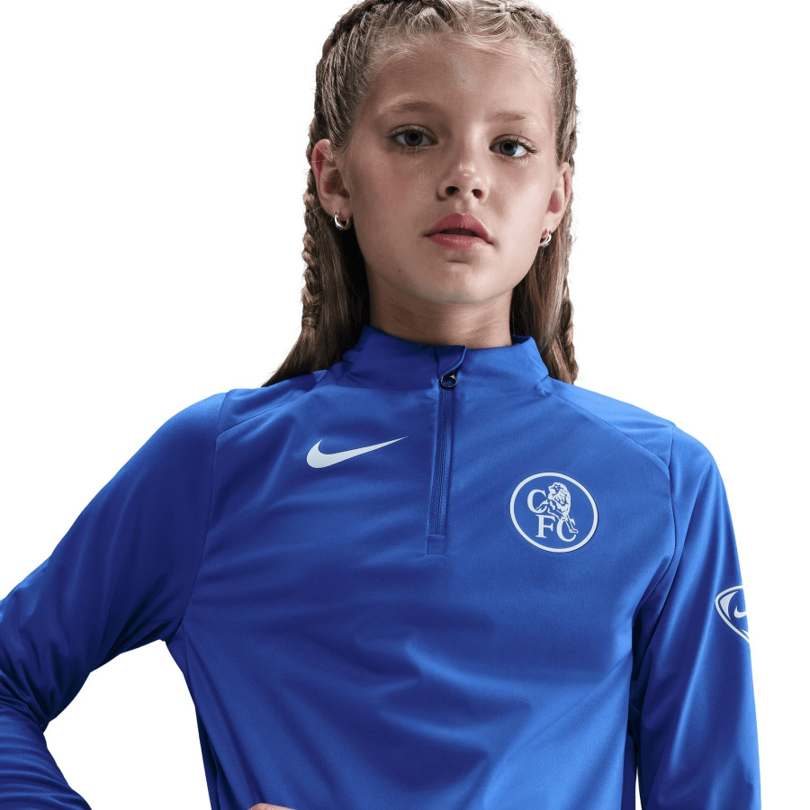 Sweat zippé junior Chelsea bleu