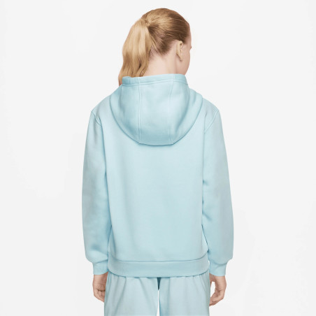 Sweat à capuche junior Nike Fleece bleu