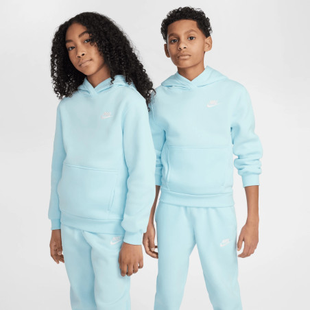 Sweat à capuche junior Nike Fleece bleu