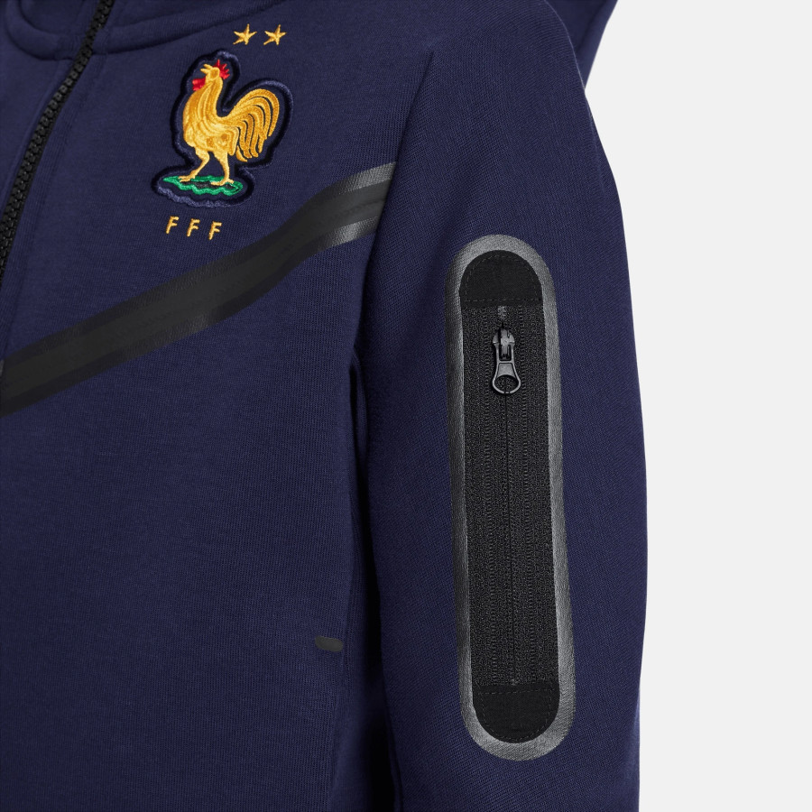 Veste survêtement junior Equipe de France Tech Fleece bleu