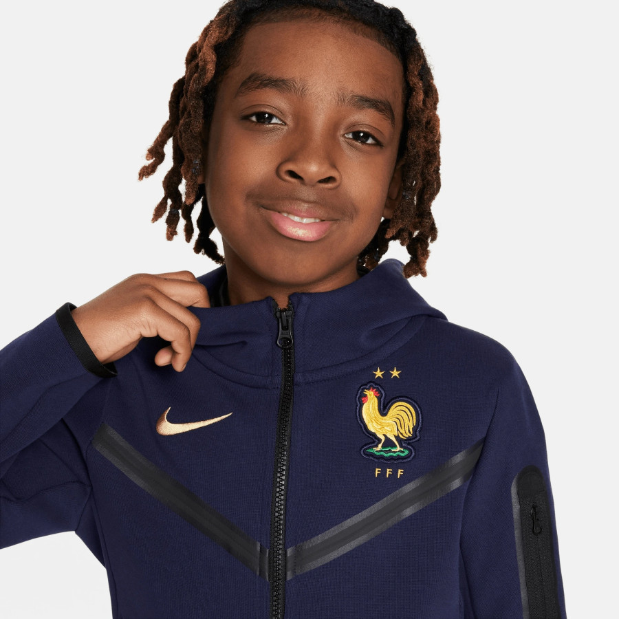Veste survêtement junior Equipe de France Tech Fleece bleu