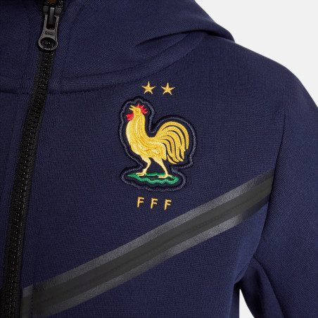 Veste survêtement junior Equipe de France Tech Fleece bleu