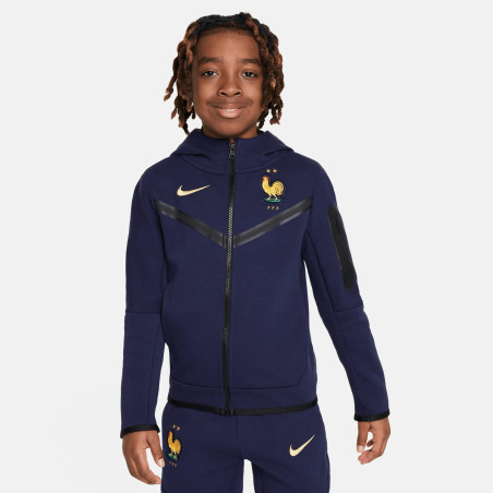 Veste survêtement junior Equipe de France Tech Fleece bleu
