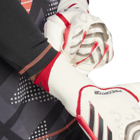 Gants gardien adidas Predator GL Pro Hybrid blanc rouge noir