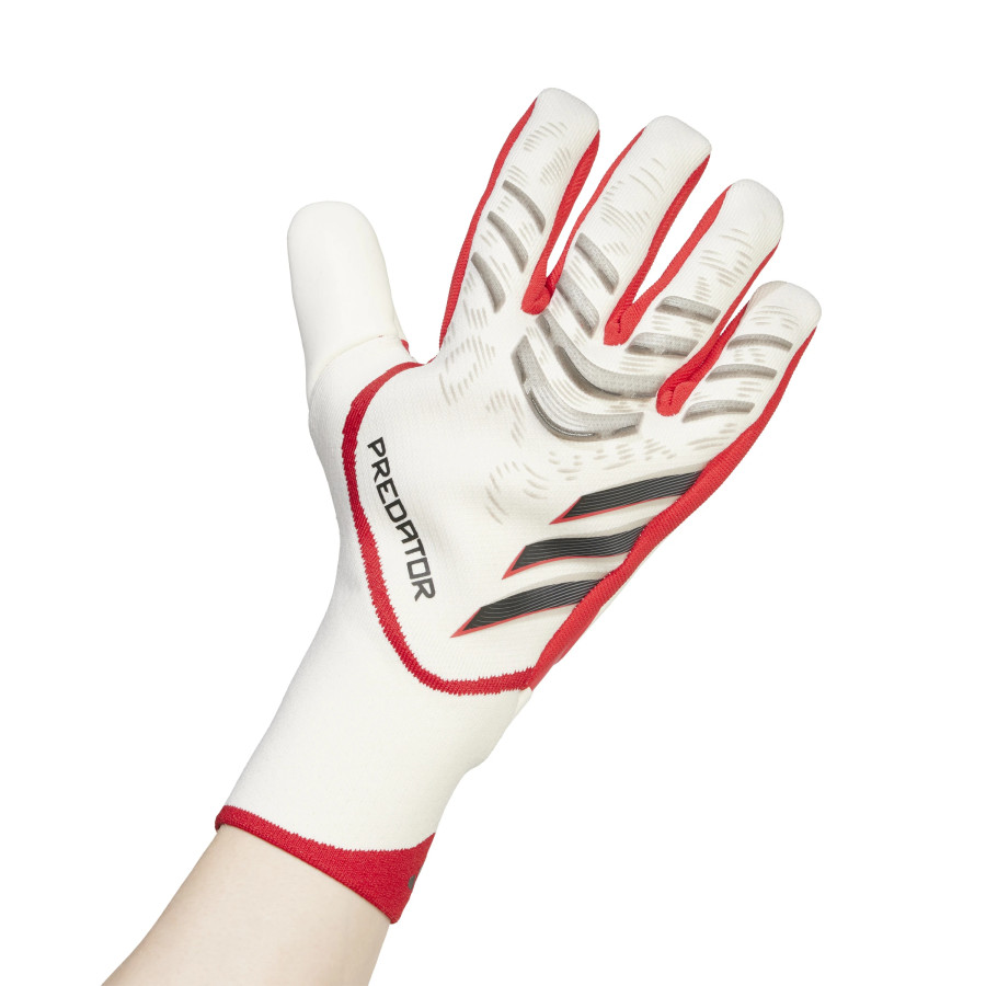 Gants gardien adidas Predator GL Pro blanc rouge noir