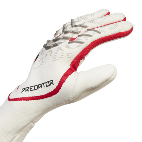 Gants gardien adidas Predator GL Pro blanc rouge noir