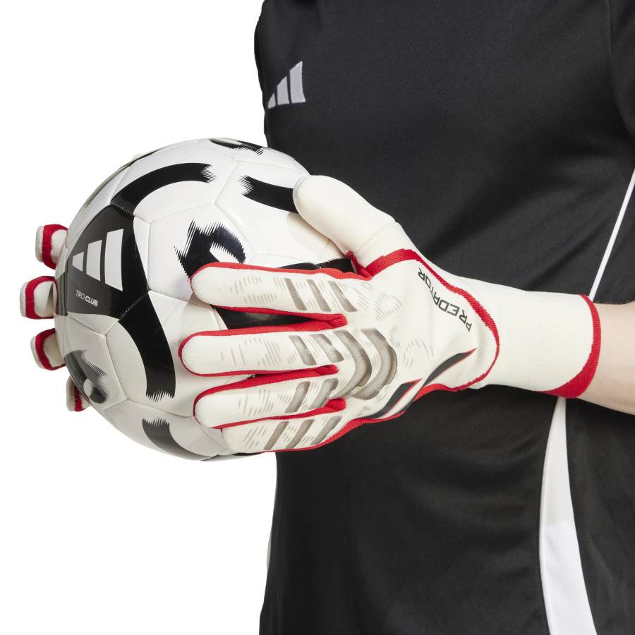 Gants gardien adidas Predator GL Pro blanc rouge noir